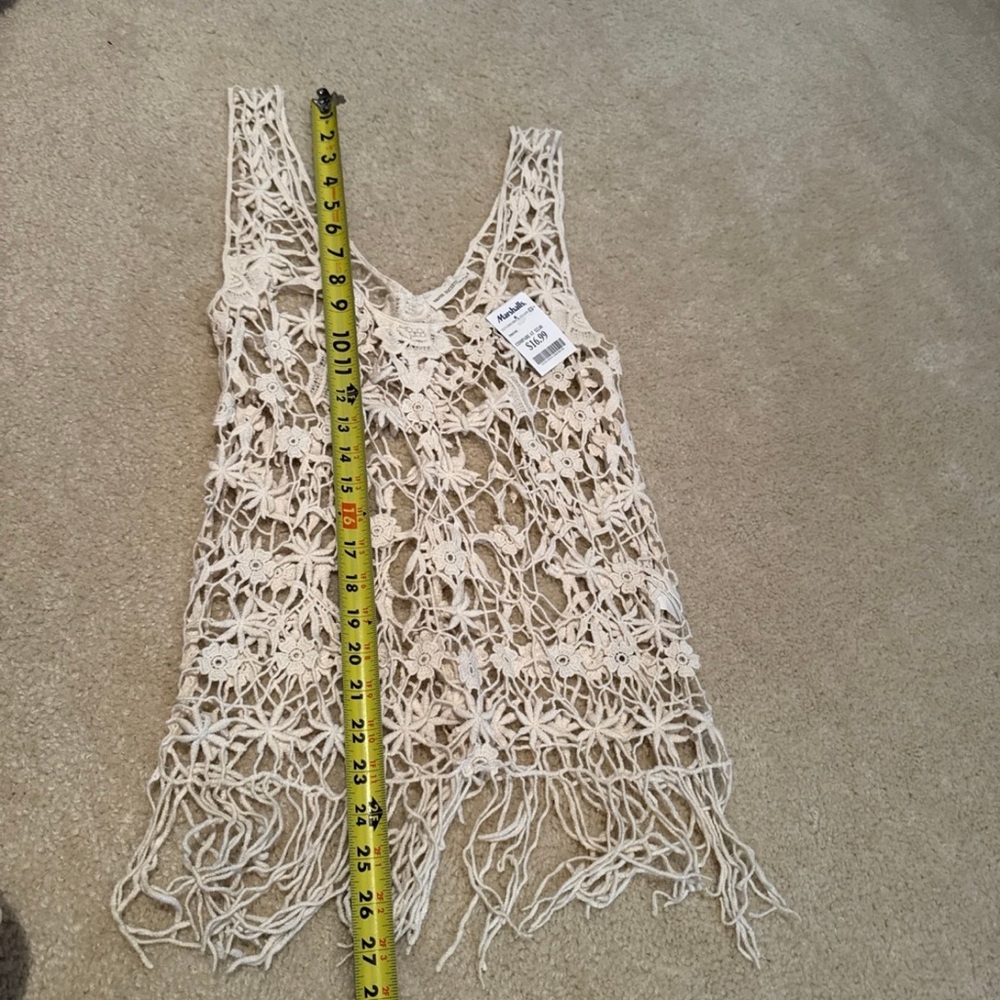 NWT Crochet Fringe Tank Top